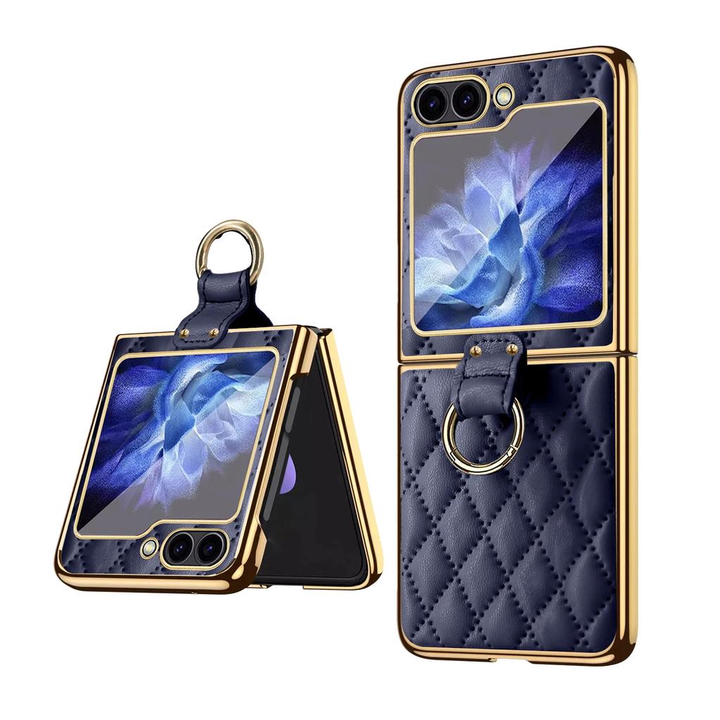 Luxury Polychrome Phone Case for Samsung Galaxy Z Flip 7 fe 6 5 4 3 Women Protective Fragrant Ring Cover