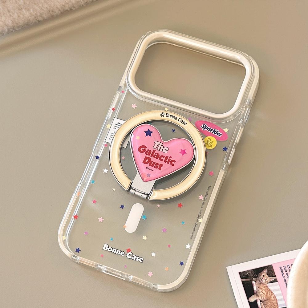 American Star Is Suitable for Apple 17promax Mobile Phone Case IPhone16 Love Magnetic Bracket 14 Transparent 13 Soft Shell
