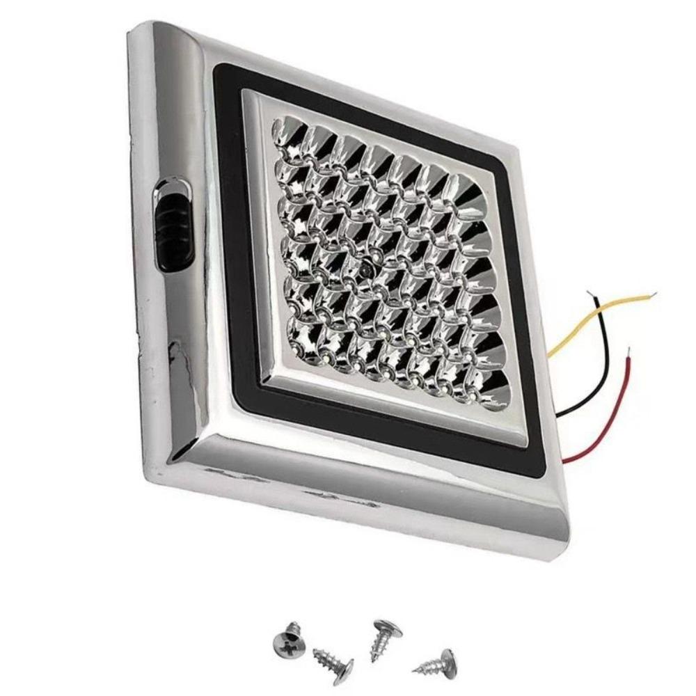 Durable Reading Light Chrome Housing Vehicle Trunk Ceiling Lights Ceiling Dome Light RV