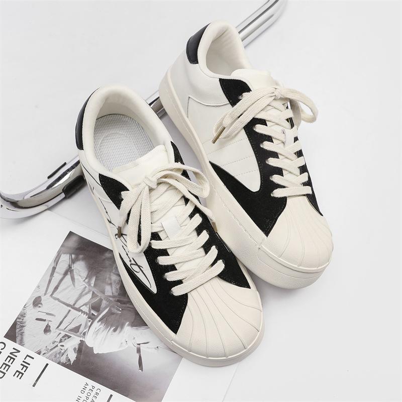 

New four-season personalized standard lace-up sports and leisure shell head shoes trendy shoes 38
