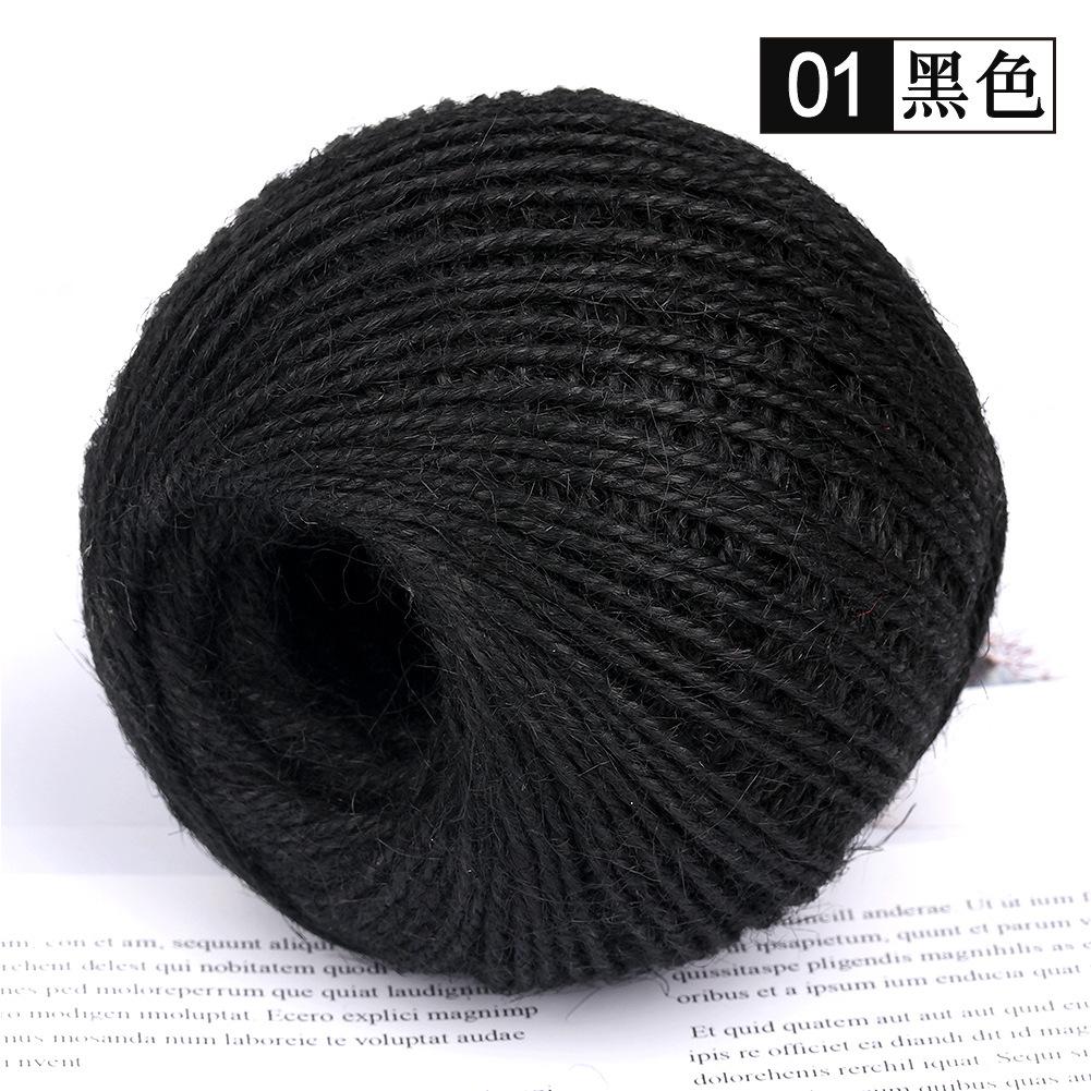 2Mm Three-Strand Hemp Rope, Hand-Packaged Diy Decorative Photo Frame Lanyard Woven Rope, Small Fragrant Green Colored Hemp Thread