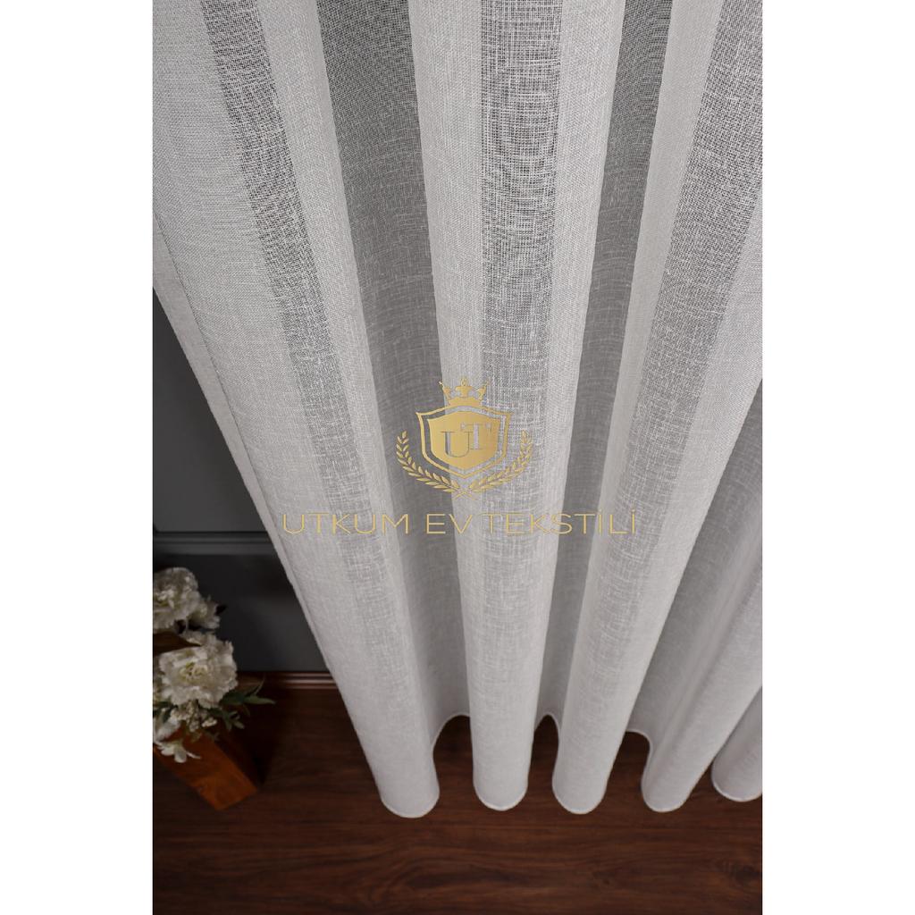 Luxuriöser Vorhang aus Leinen-Armee-Webtüll, 1/2,50 Normalbatterie