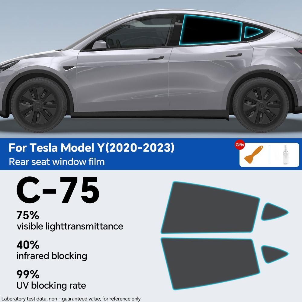 Vorgeschnittene Auto-Fenster-Sichtschutz-Tönungsfolie für Tesla Model Y   -2024 Auto-Aufkleber Folien Keramik Solar UV-Schutzfolien
