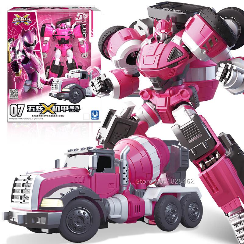 ABS Mini Force Deformation Robot To Car Toys Action Figures Mini Force X Simulation Car Airplane Mini Agent Toy