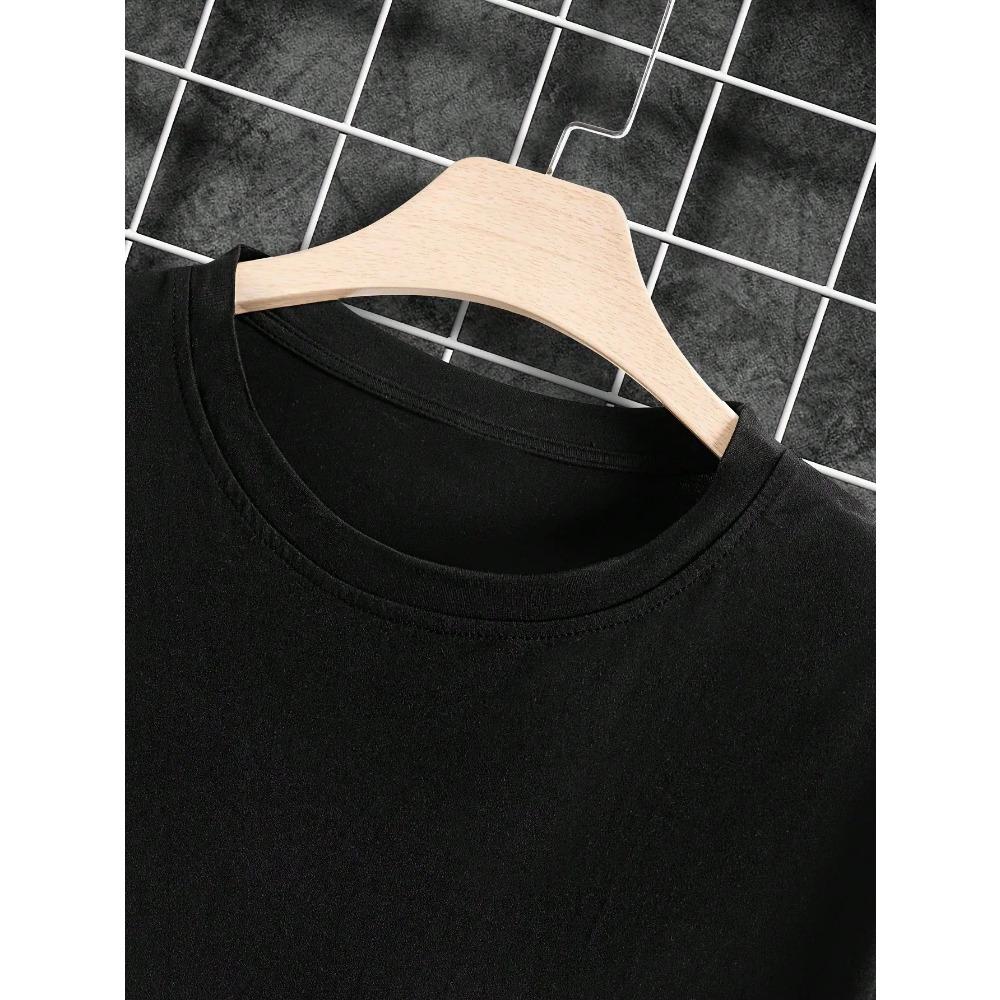 Men's Casual Cotton Tee with Inspirational Message