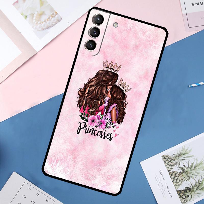 Beautiful Mother Daughter Son Case For Samsung Galaxy S25 Ultra S21 S22 S24 S23 Ultra S9 S10 Plus S21 FE S25 FE Back Cover