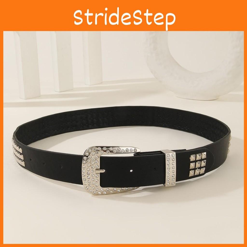 Rivet Fashion And Rhinestone Decoration Women Casual Wide Belt For Daily