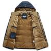 Gesteppte Jacke mit Kapuze Herren Winter Mittel Lang Gesteppte Jacke mit Fleece-Verdickung