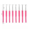 Colorful Grip Crochet Hooks 2.5-6.0mm Sizes Yarn Needles Set Aluminium Crochet Hooks  For Beginners