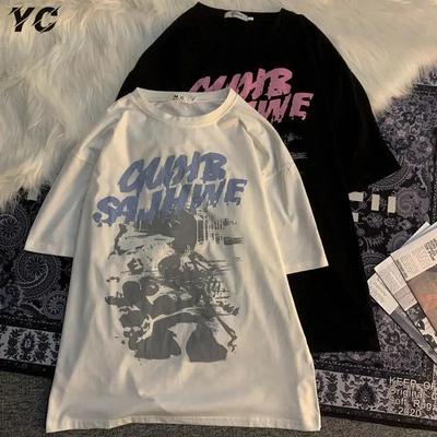 T-shirt Oversize Donna Harajuku Punk Gotico Hip-Hop Streetwear Top T-shirt Femminile Estiva Casual Manica Corta Abbigliamento Donna