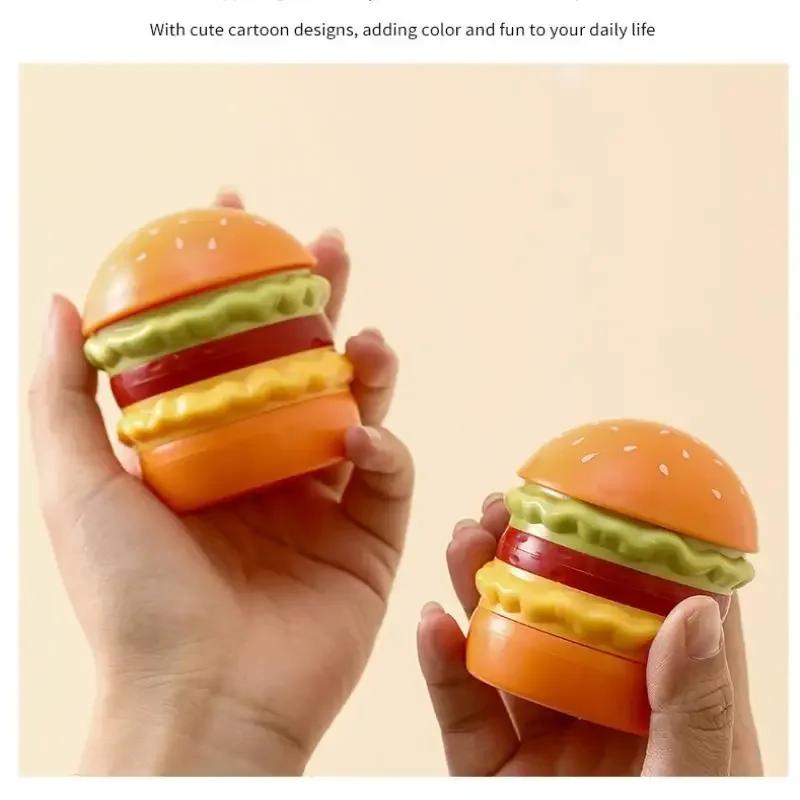 1/2pc Hamburger Toothpick Holder Cotton Swab Jar ABS Toothpick Can Storage Decoration Ornament Gifts Cute Home Desktop Organizer