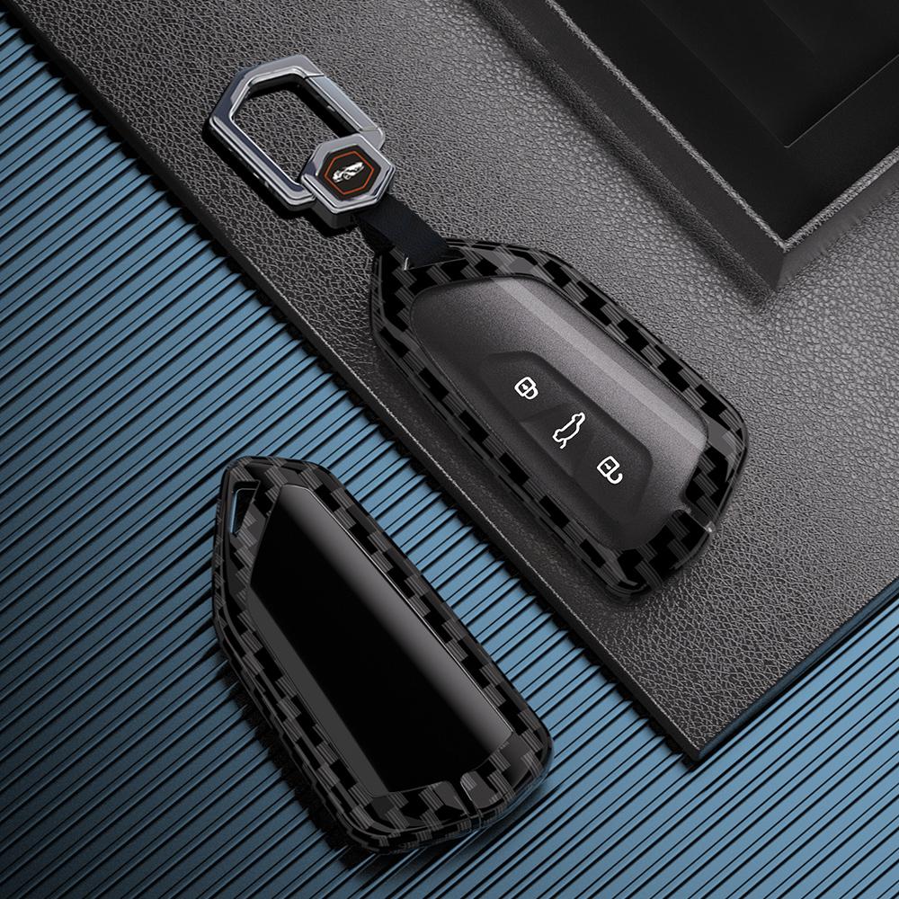 For Volkswagen Golf 8 Mk8 Teramont Id.3 Id.4 Id.5 Skoda Enyaq Iv Octavia Seat Leon Car Accessories Zinc Alloy Car Key Case