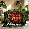 Coperte Personalizzate con Nome Squadra di Calcio Stampato, Arredamento per la Casa, Camera da Letto, Divano, Campeggio, Divano, Regali per Compleanno Natale