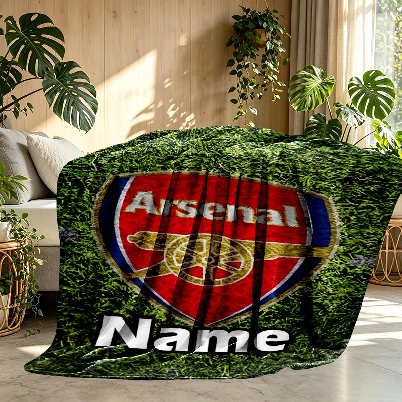 Coperte Personalizzate con Nome Squadra di Calcio Stampato, Arredamento per la Casa, Camera da Letto, Divano, Campeggio, Divano, Regali per Compleanno Natale