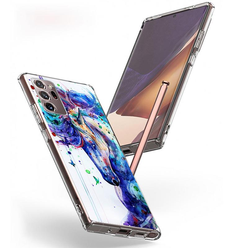 Animal Oil Painting Horse Phone Case For Samsung Galaxy S24 S25 Edge S26 Ultra S23 S22 S21 Plus S20 FE + Personalized Print Cove