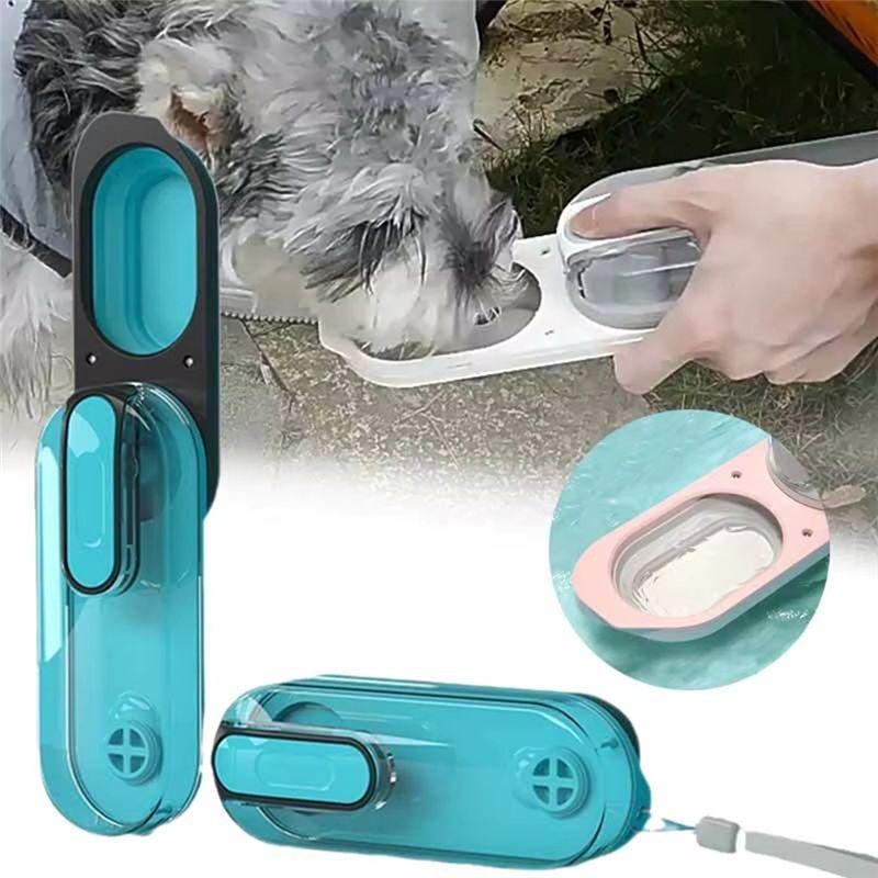 AEE2-Tragbare Haustier-Wasserflasche 285ML, Tropfenfester Wasserspender für Katzen und Hunde, Ideal für den Außenbereich