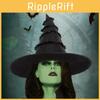 Halloween Hat Witch With Ruffled Lace Edge For Cosplay And Decorations Party