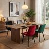 Velvet Dining Room Chair Covers Elastic Short Back Cover Protector Cover Chair Slipcovers  Home Use