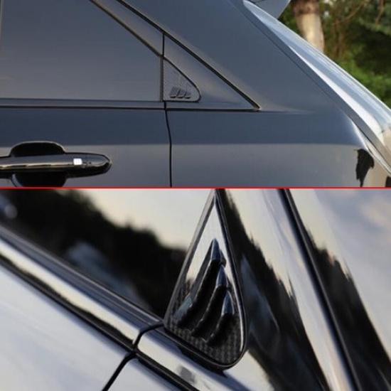 Carbon Fiber Rear Window Louver Shutter Cover Trim For Cadillac XT4 2018-2022