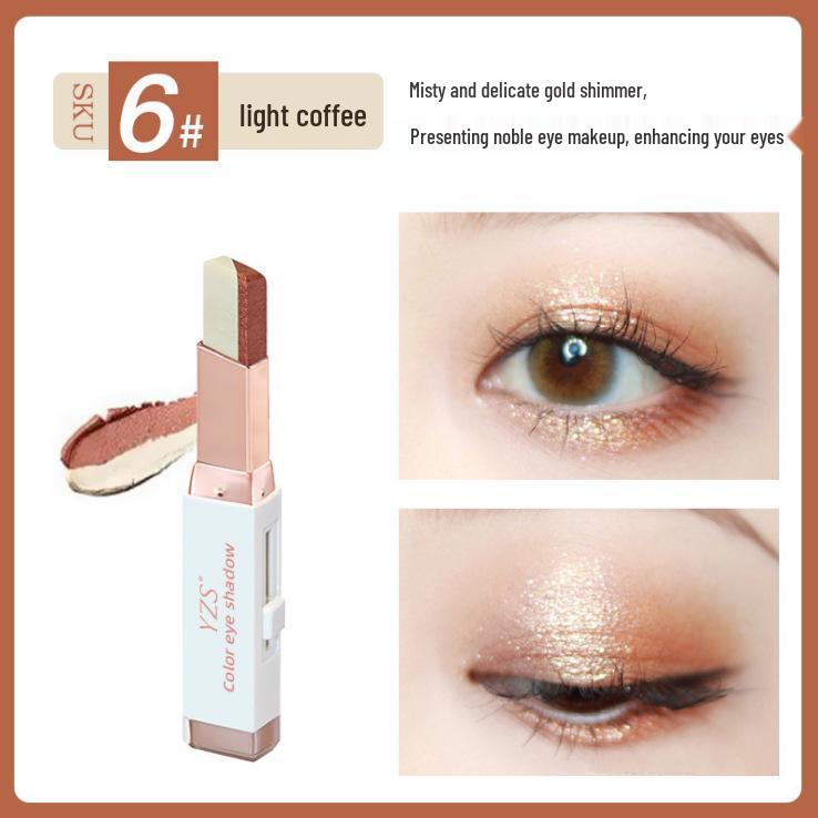 YZS Samt Farbverlauf Dual-Color Lidschattenstift - Einfaches Nude-Make-up mit magischem Farbverlauf und Ein-Touch-Anwendung.