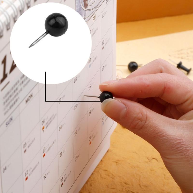 1800/510Pcs Ball-shape Push Pin Map Pins Cork Board Tacks Multicolored Quilting Positioning Pin for Sewing Dressmaking