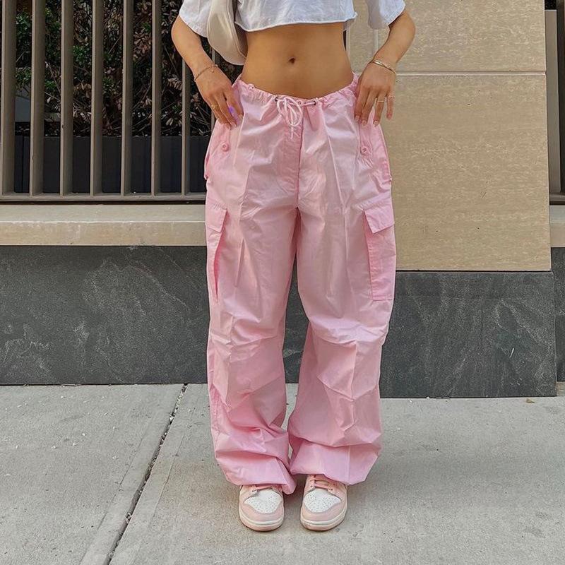 Spring Autumn Women Jogger Cargo Pants Oversized Casual