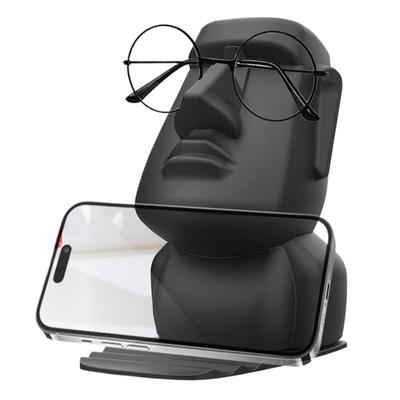 Creative Resin Moai Statue Figurines Ornament Glasses Stand Holder Easter Island Sunglasses Display Gift for Home Decoration