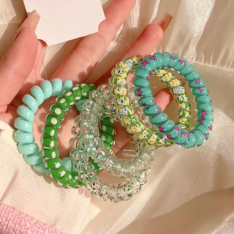 6-Pack Frosted Elastic Hair Rings - Durable, Simple Ponytail Bands for Women