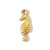 5pcs/Lot French Retro Stainless Steel Seahorse Starfish DIY Charms Women Turtle Elephant Dolphin Necklace Pendant Animal Jewelry