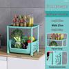 Multi-layer Kitchen Storage Rack: Multi-functional Vegetable, Fruit, and Snack Basket Trolley.