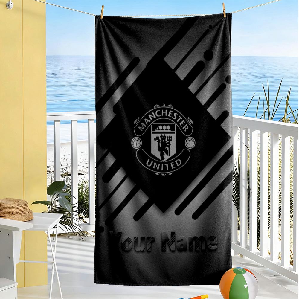 Manchester Personalized Name Beach Towel Soft Durable Quick-Dry Portable for SwimmingBeachCamping Travel Beach AccessoriesGym