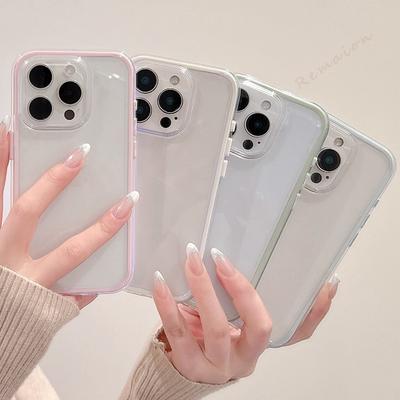 Clear Candy Silicone Phone Case For iPhone 16E 15 14 13 12 11 16 Pro Max Plus Clear Cute Transparent Protector Shockproof Cover