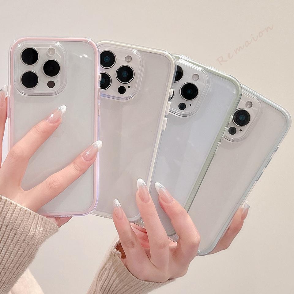 

Clear Candy Silicone Phone Case For iPhone 16E 15 14 13 12 11 16 Pro Max Plus Clear Cute Transparent Protector Shockproof Cover For iPhone 16