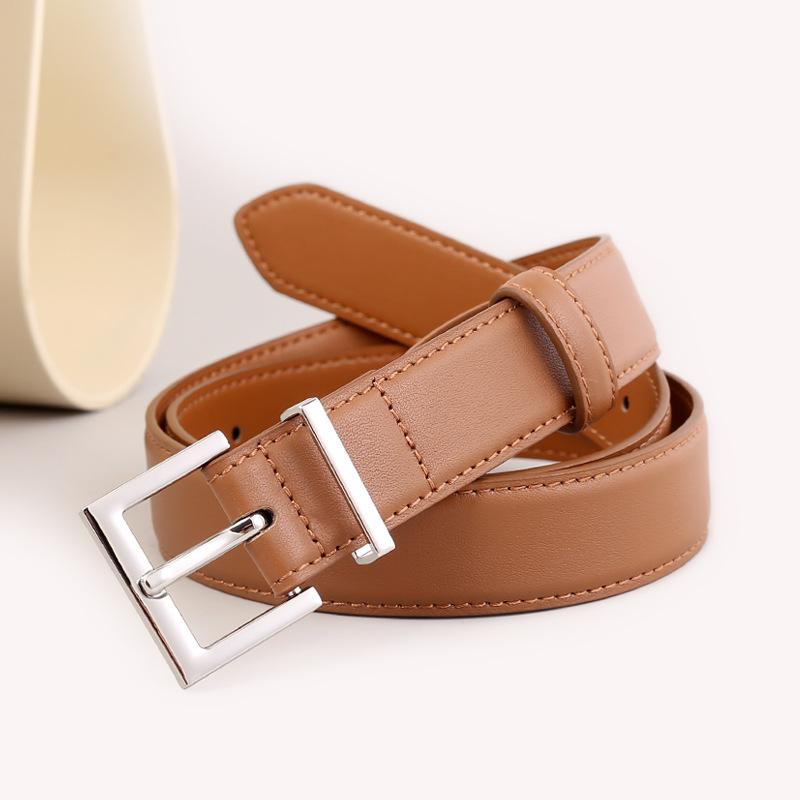 Classic First-Layer Cowhide Women'S Belt, Premium Leather Belt Decoration With Jeans