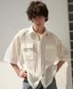 TENER Lace Short Sleeve Shirt (Ivory)