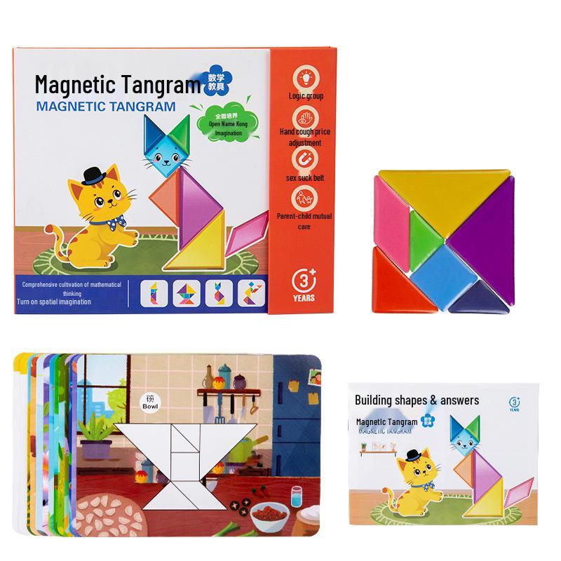 Magnetic Tangram Puzzle for Elementary Students: Enhancing Math and Cognitive Skills