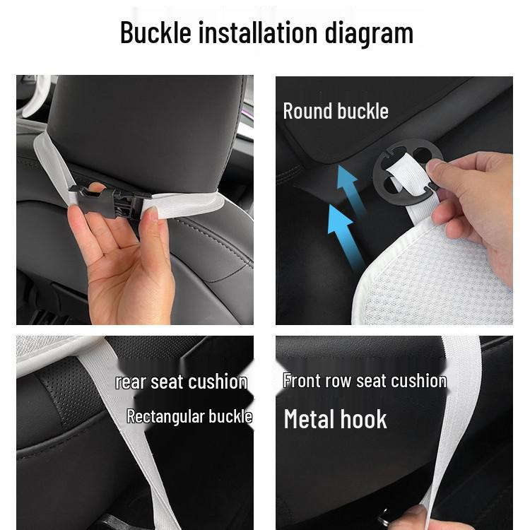 Tesla Model Y Refresh Seat Cushion Cover: Breathable, All-Season, Special Interior Modification.