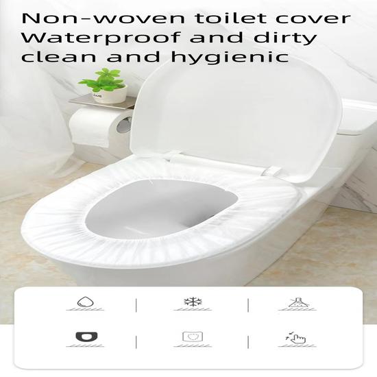 10pcs Travel Disposable Toilet Seat Cover Waterproof Portable Toilet Mat Baby Pregnant Mother, Individually Packed