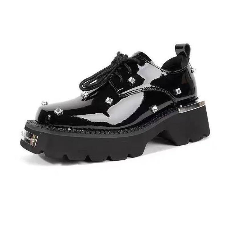 Women Loafers Crystal Platform Chunky Mary Janes Shoes 2025 Casual Sport Sandals Luxury Trend Sneakers Lace Up Woman