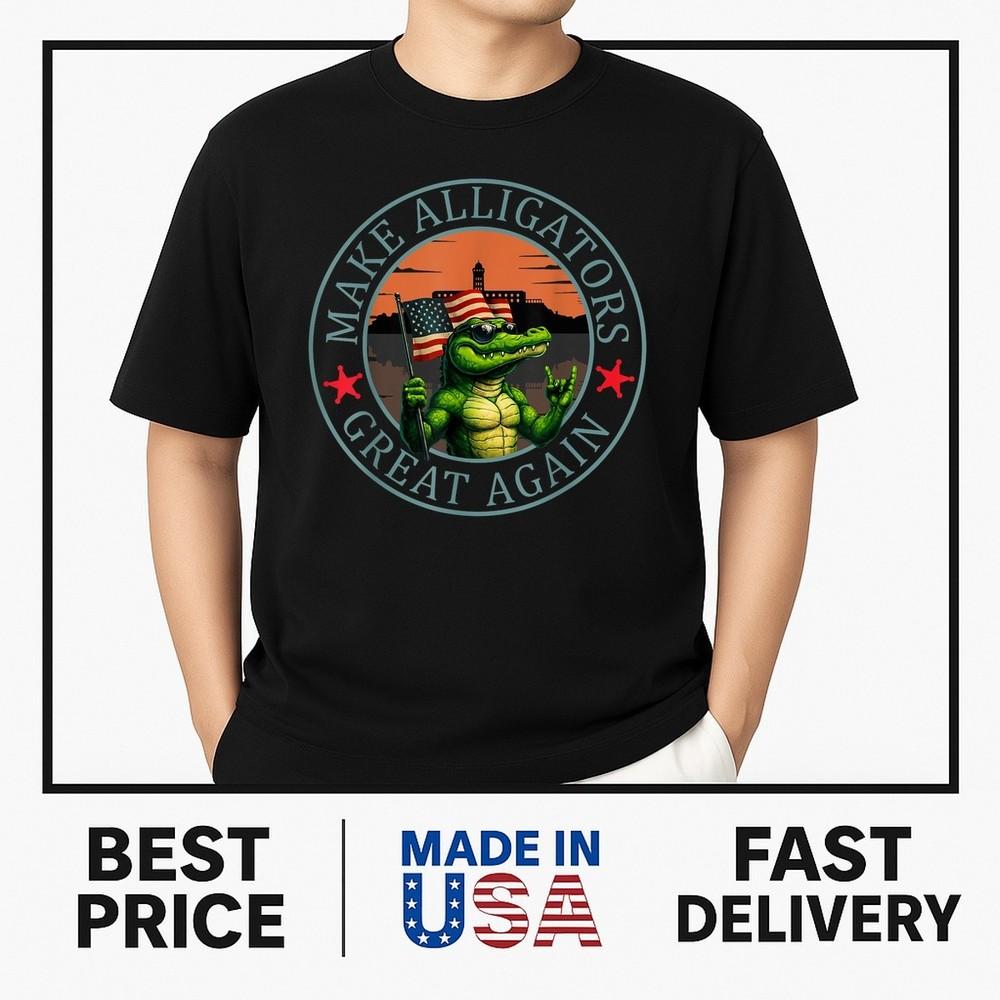 Funny Make Alligator Great Again T-Shirt ON TREND Unisex T-Shirt XL