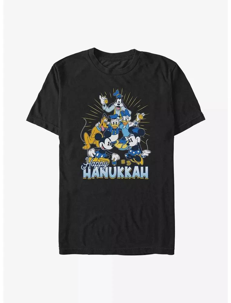 Mouse Hanukkah Group Black TShirt S