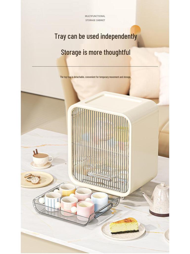 Multi-Functional Baby Bottle and Tableware Storage Rack with Dustproof Design