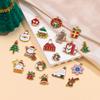 1pcs Stainless Steel Christmas Charms Gold Color Santa Claus Christmas Tree Enamel Pendants For DIY Earrings Necklaces Making