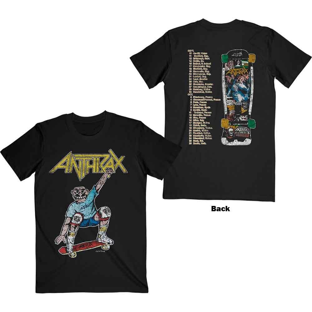 Anthrax  Spreading Skater Notman Vintage  Black T shirt - NEW Unisex T-Shirt S