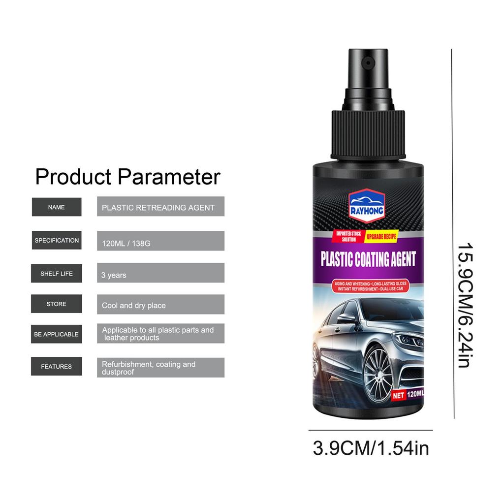 Plastic Renovator For Car Interior Spare Parts Seat Leather Liquid Wax Polish Plastic Restore Cleaner Spray Accessories S3 HGKJ