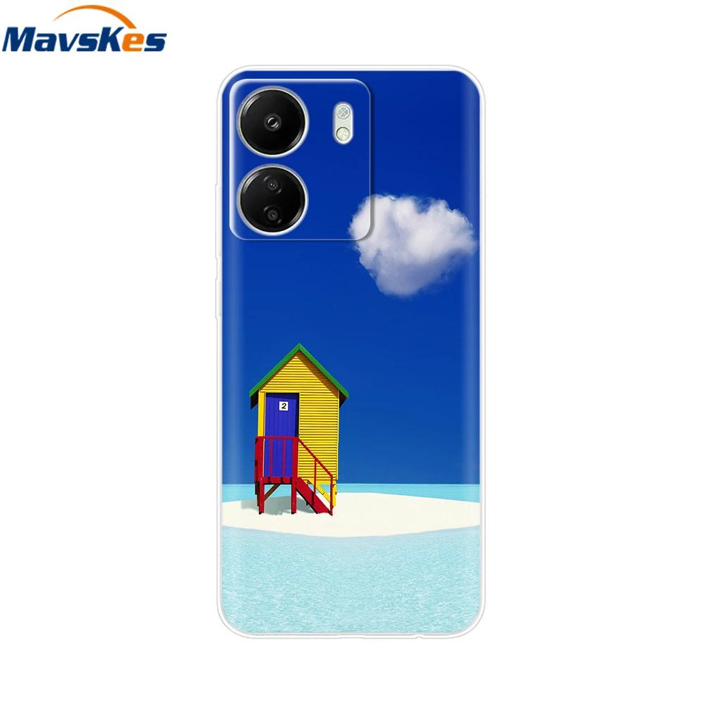 For Xiaomi Poco C65 Cases For Xiaomi Poco C65 Fashion Clear Soft Silicone Phone Cases TPU Fundas for PocoC65 c 65 Coque Bumper