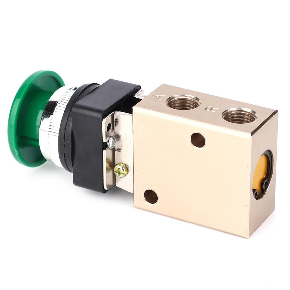 JM 06A Pneumatisches mechanisches Ventil 2 Positionen 3 Wege Federrückstellung Druckknopf PT1 4in Ventil