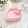 3D Printed Bow Storage Tray Jewelry Tray, Cute Heart-Shaped Organizer, Stable Decorative Desktop Organizer Unique Art Collection Gift for Rings