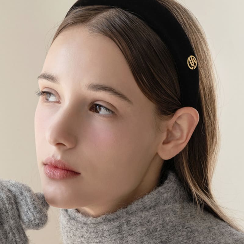 HAS HDM002 Klassisches breites Samt-Haarband