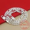 925er Sterlingsilber 6mm/8mm Kette Seitwärts Halskette Mann Frau Senior Luxus Schmuck Statement Halskette